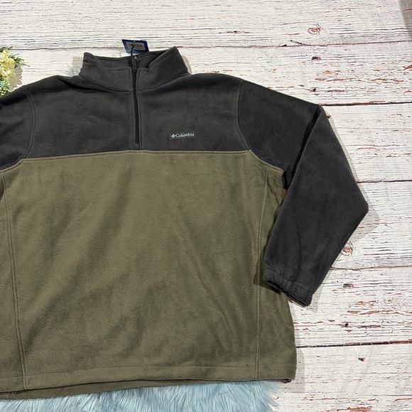 NWT Columbia Steens Mountain™ Half Zip Stone Green Fleece Pullover - Picture 8 of 9